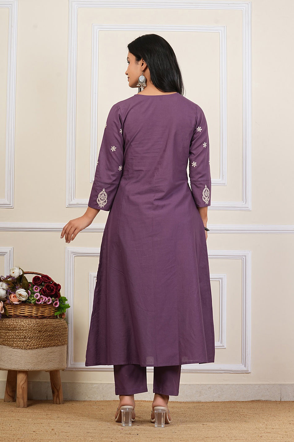 Cotton Embroidered Kurta Set