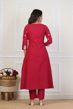 Cotton Embroidered Kurta Set