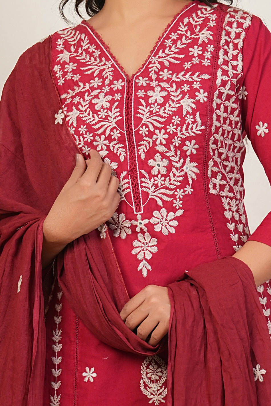 Cotton Embroidered Kurta Set