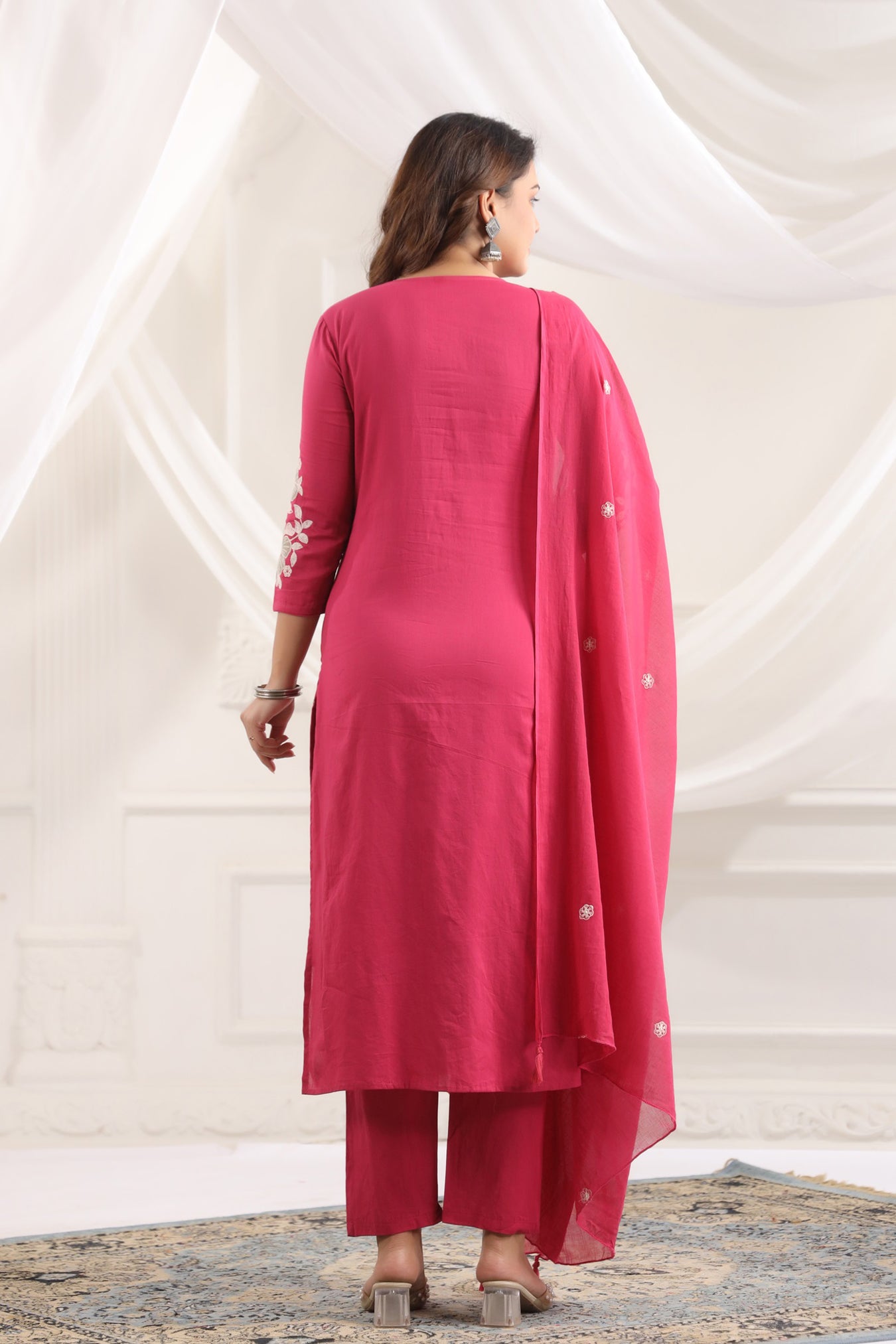 Cotton Embroidered Kurta Set