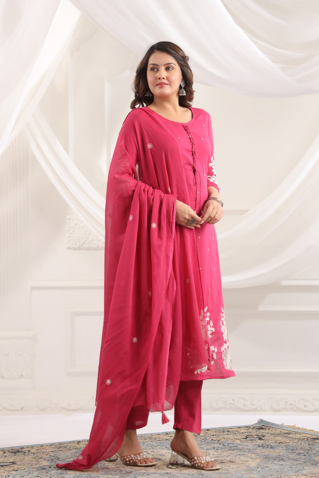 Cotton Embroidered Kurta Set