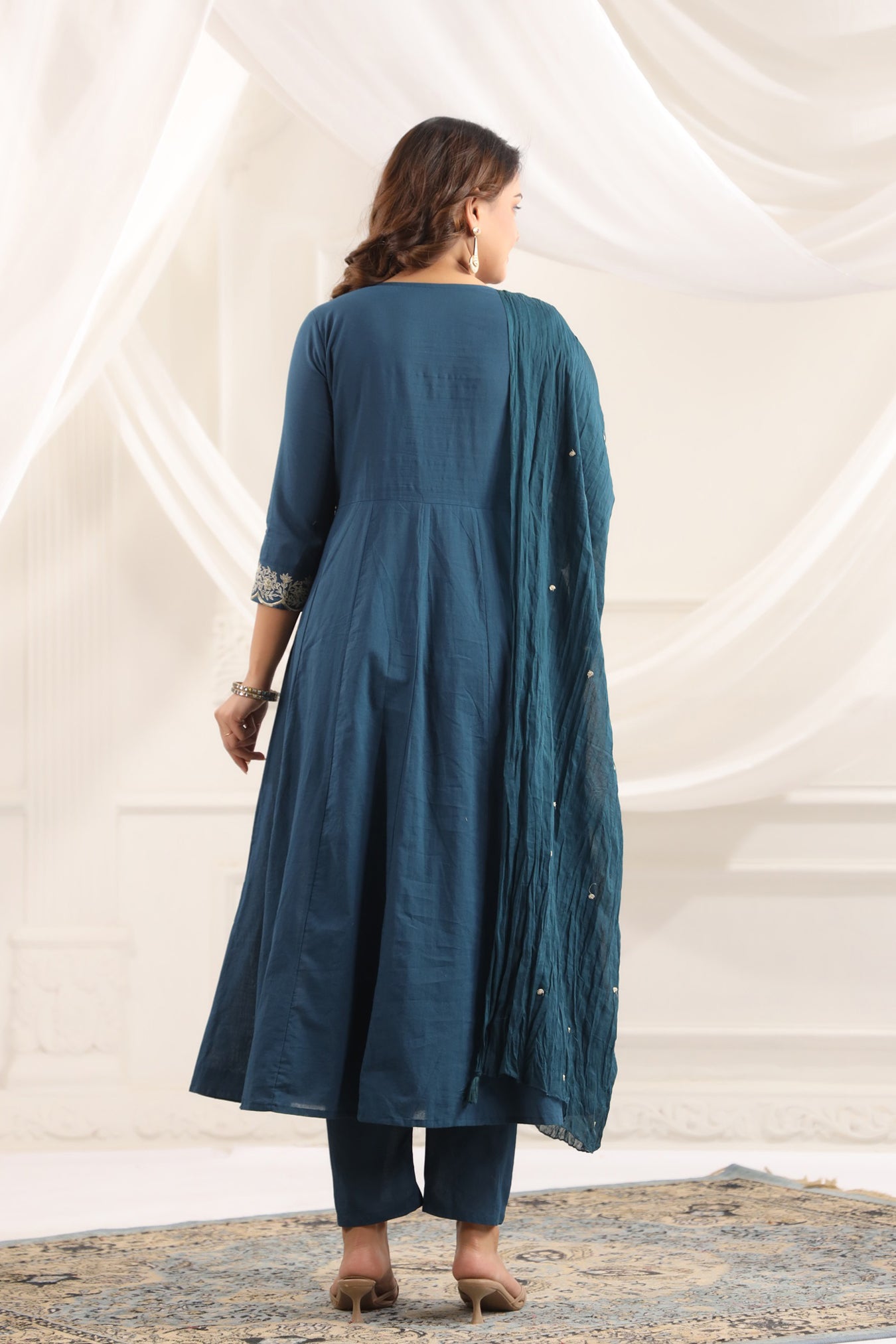 Cotton Embroidered Kurta Set