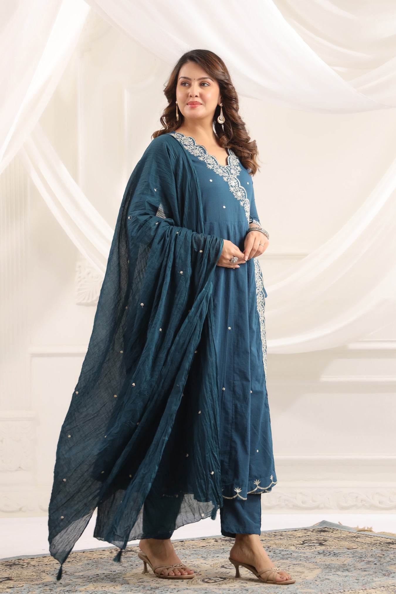 Cotton Embroidered Kurta Set