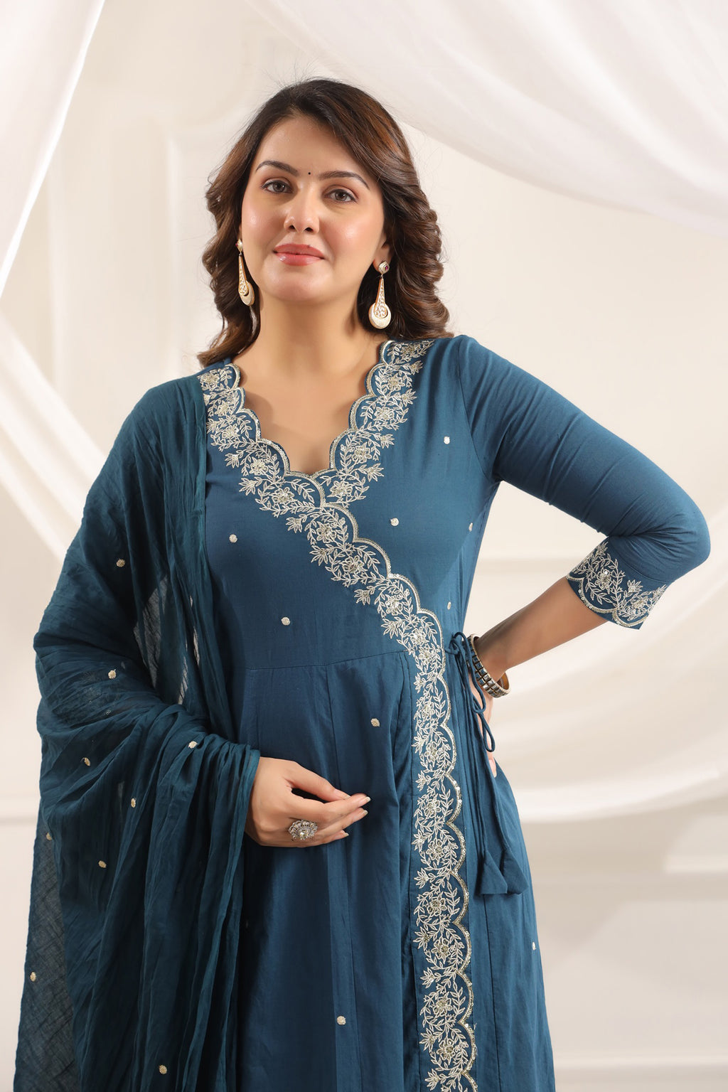 Cotton Embroidered Kurta Set