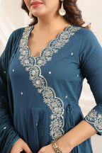 Cotton Embroidered Kurta Set