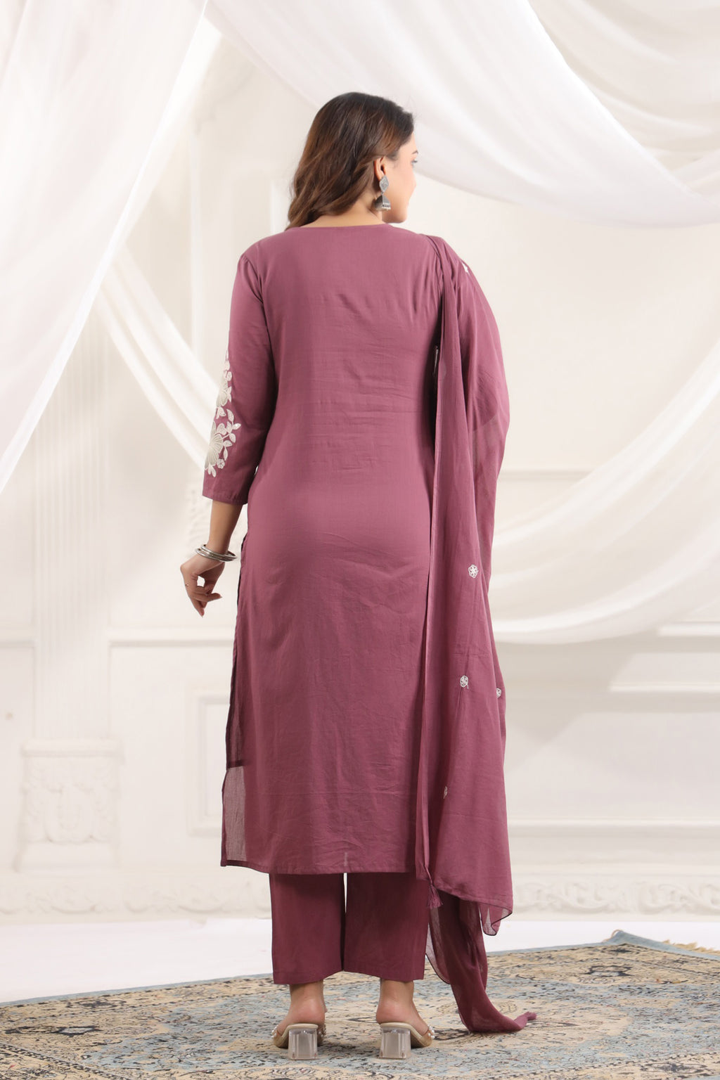 Cotton Embroidered Kurta Set