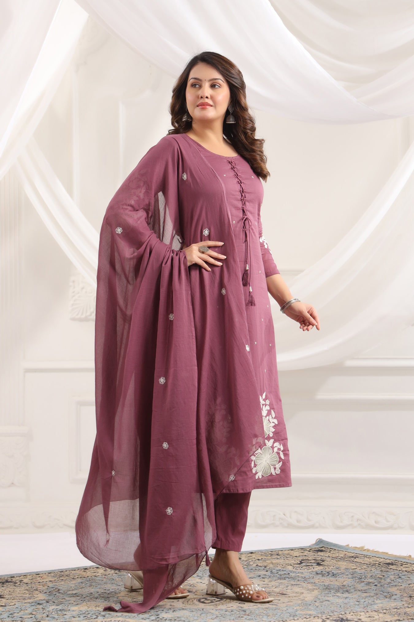 Cotton Embroidered Kurta Set
