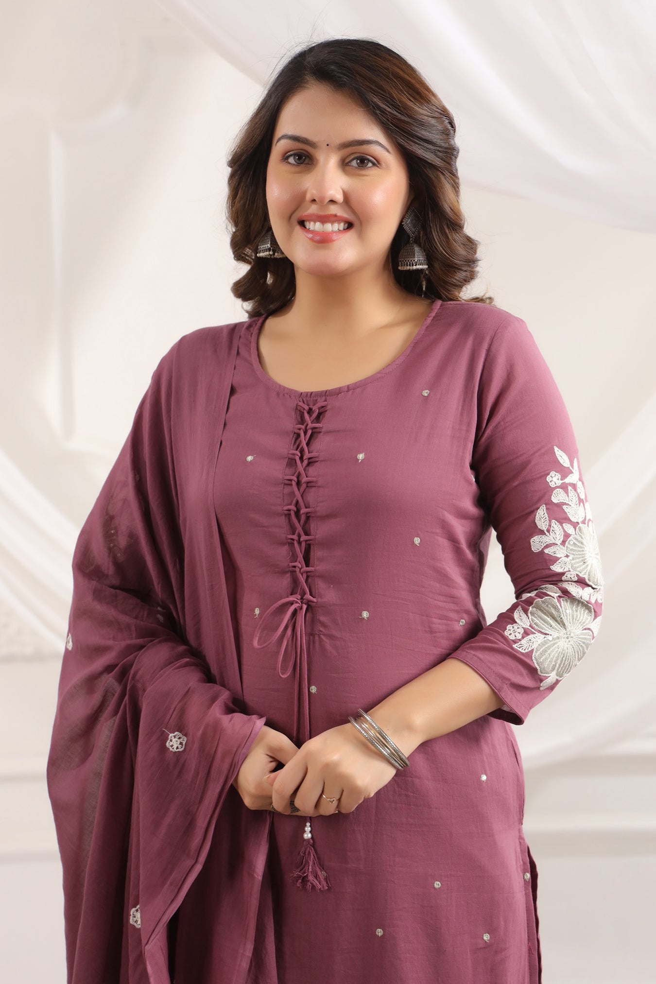 Cotton Embroidered Kurta Set