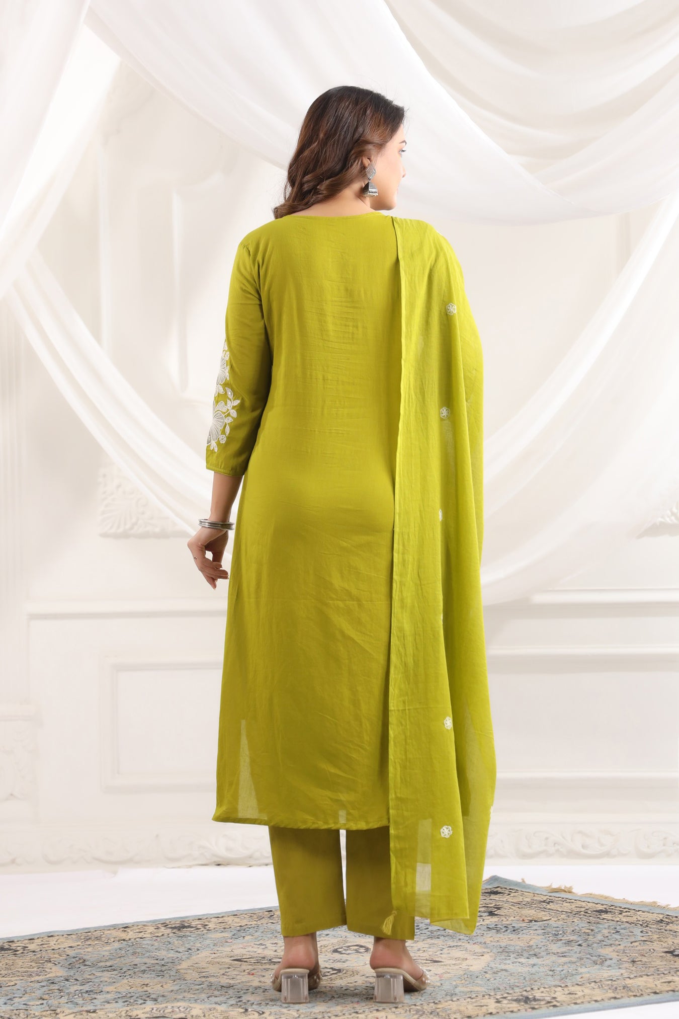 Cotton Embroidered Kurta Set