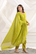 Cotton Embroidered Kurta Set