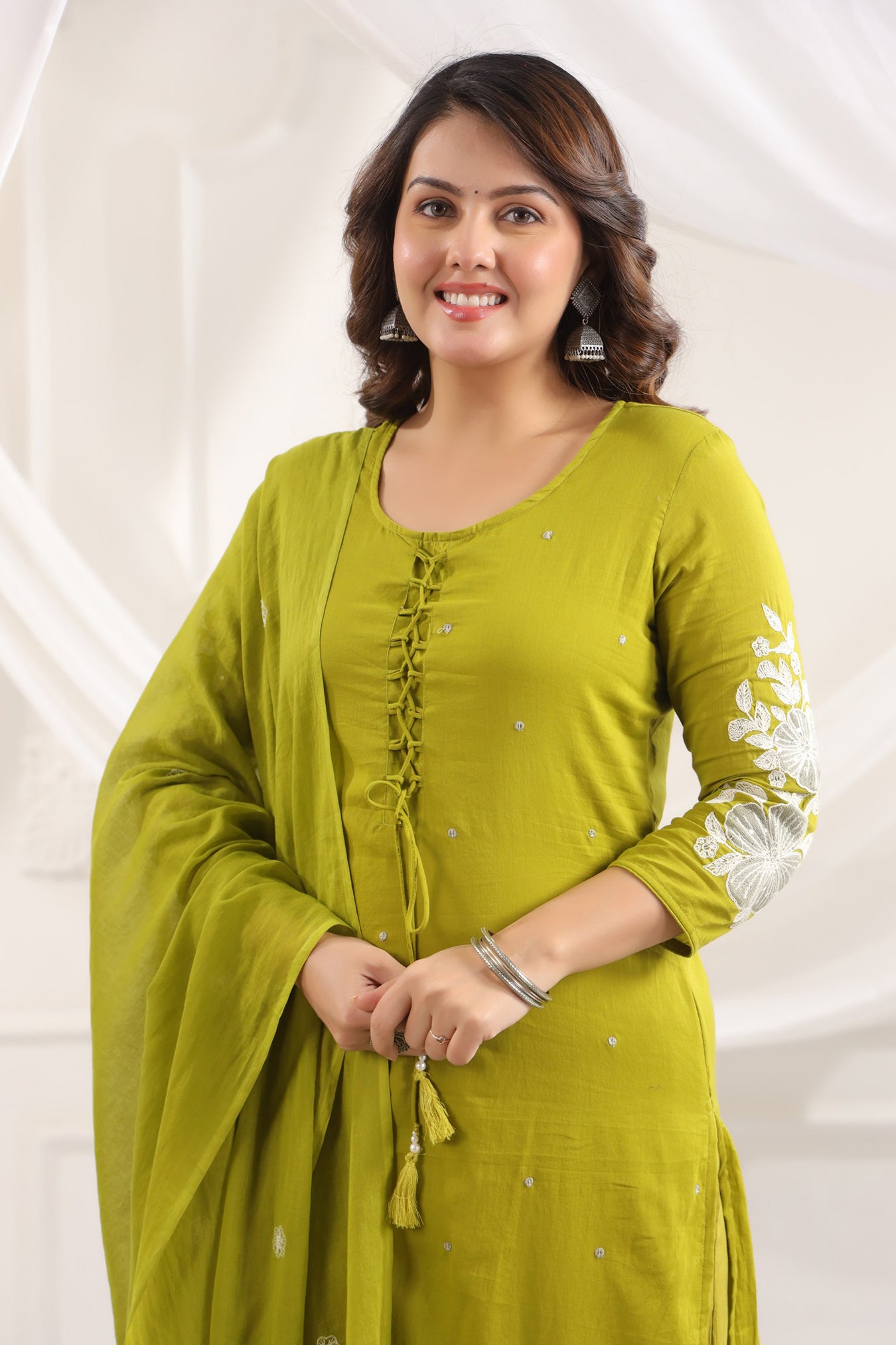 Cotton Embroidered Kurta Set