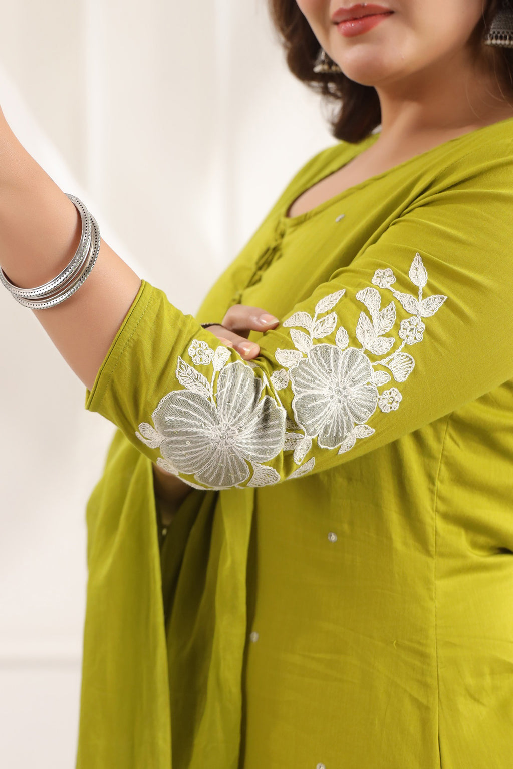 Cotton Embroidered Kurta Set