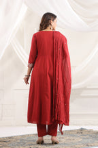 Cotton Embroidered Kurta Set