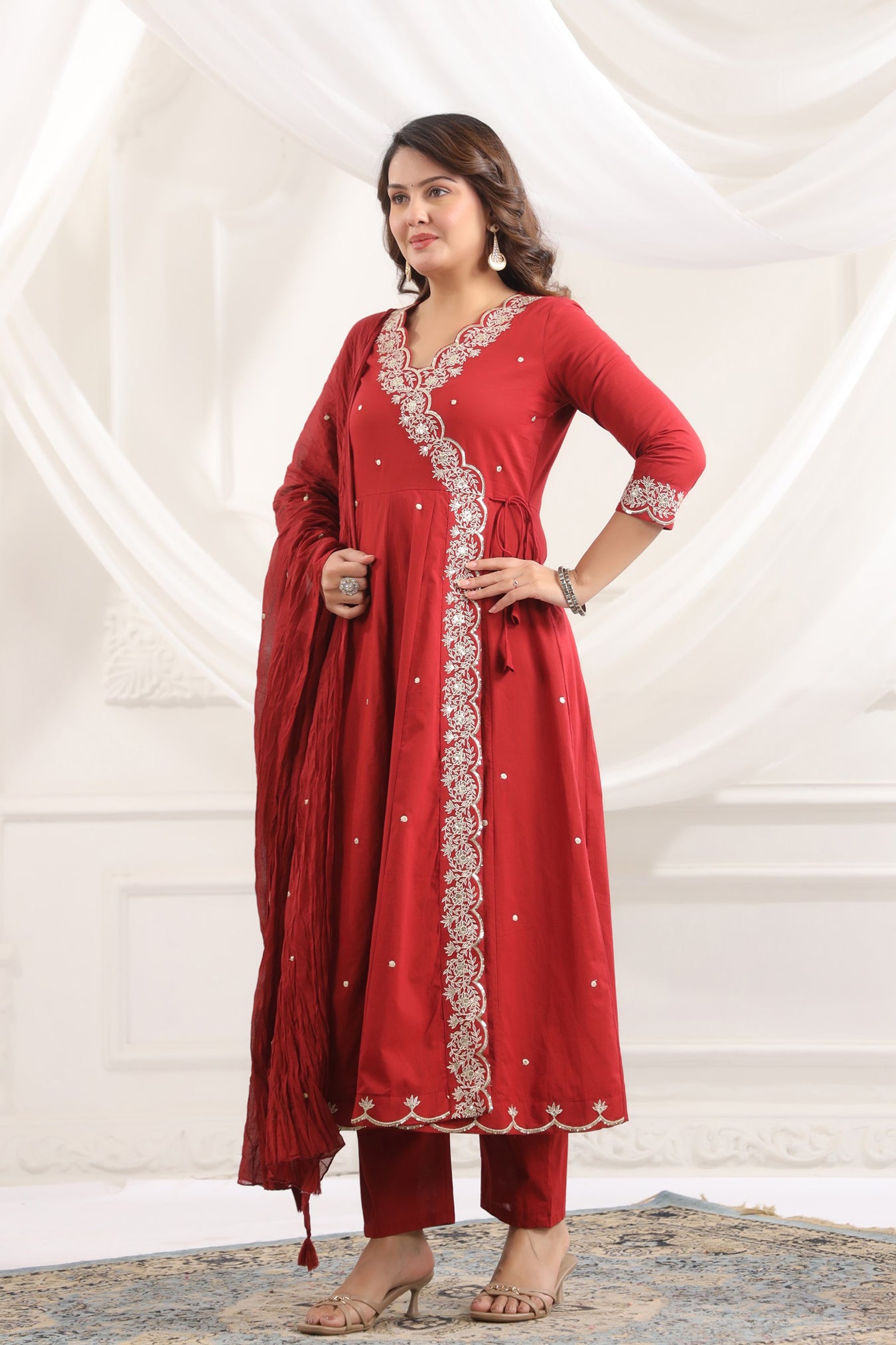 Cotton Embroidered Kurta Set