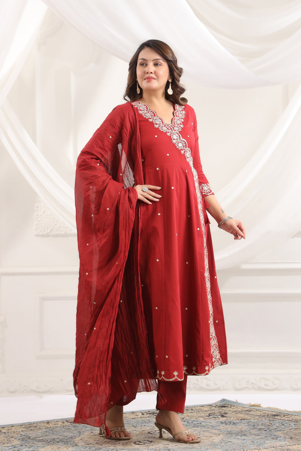 Cotton Embroidered Kurta Set