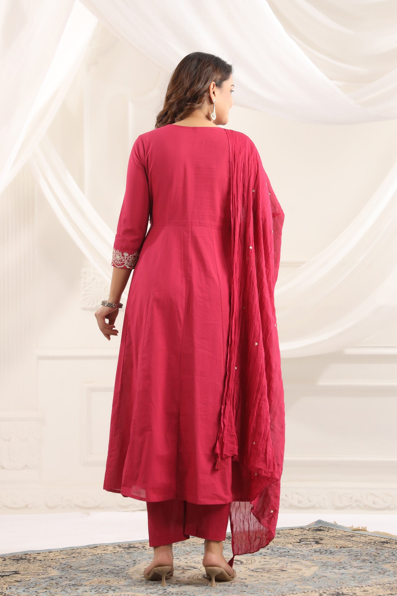 Cotton Embroidered Kurta Set