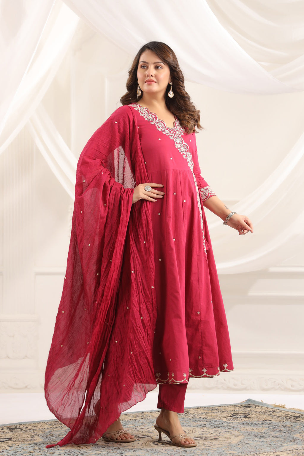 Cotton Embroidered Kurta Set