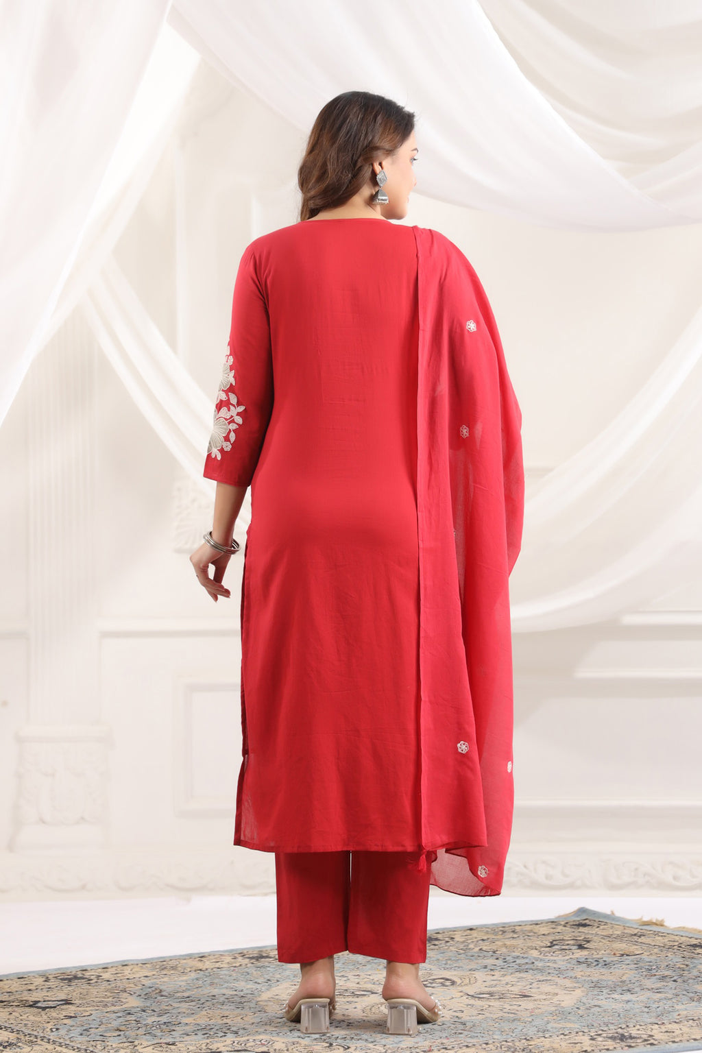 Cotton Embroidered Kurta Set