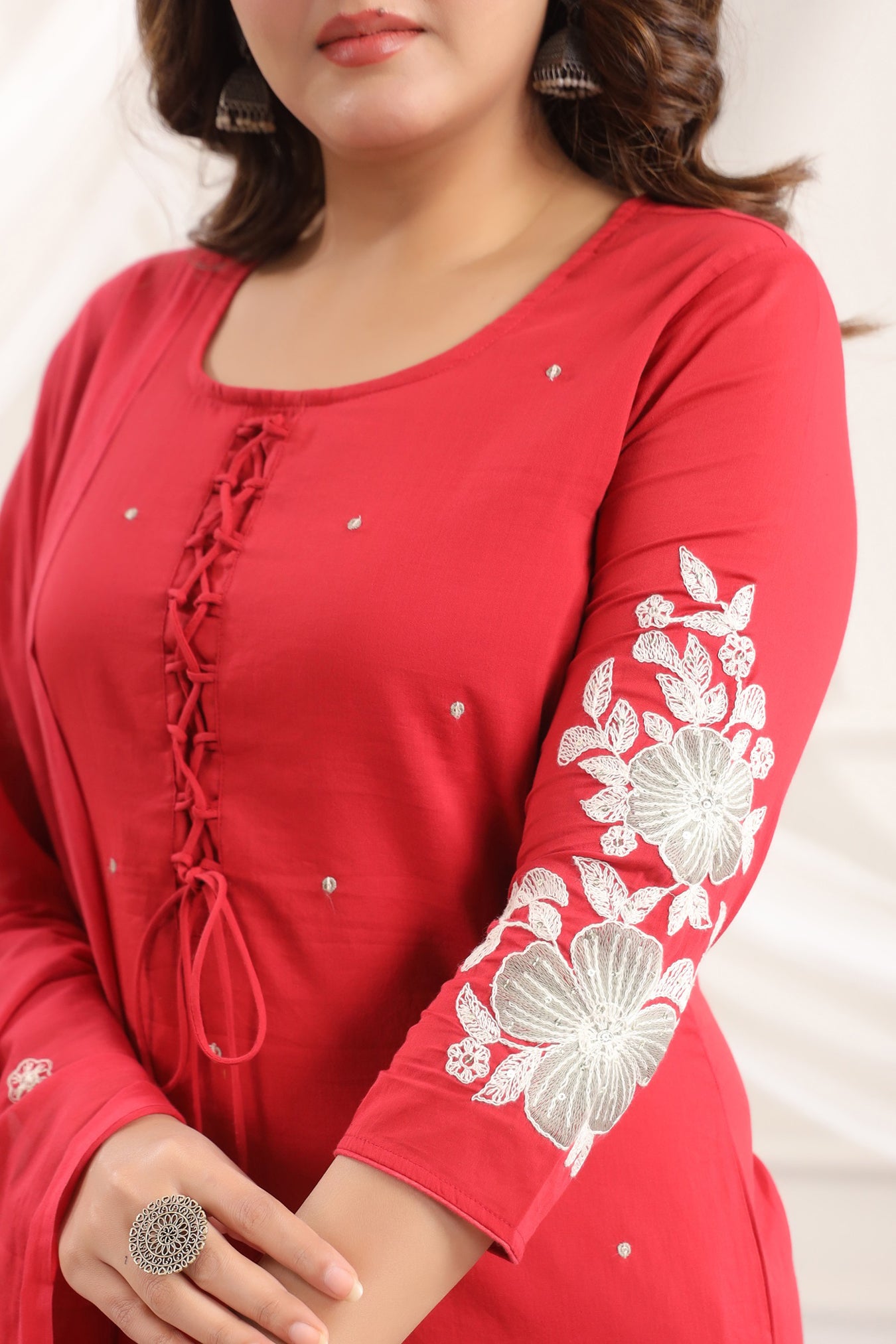 Cotton Embroidered Kurta Set
