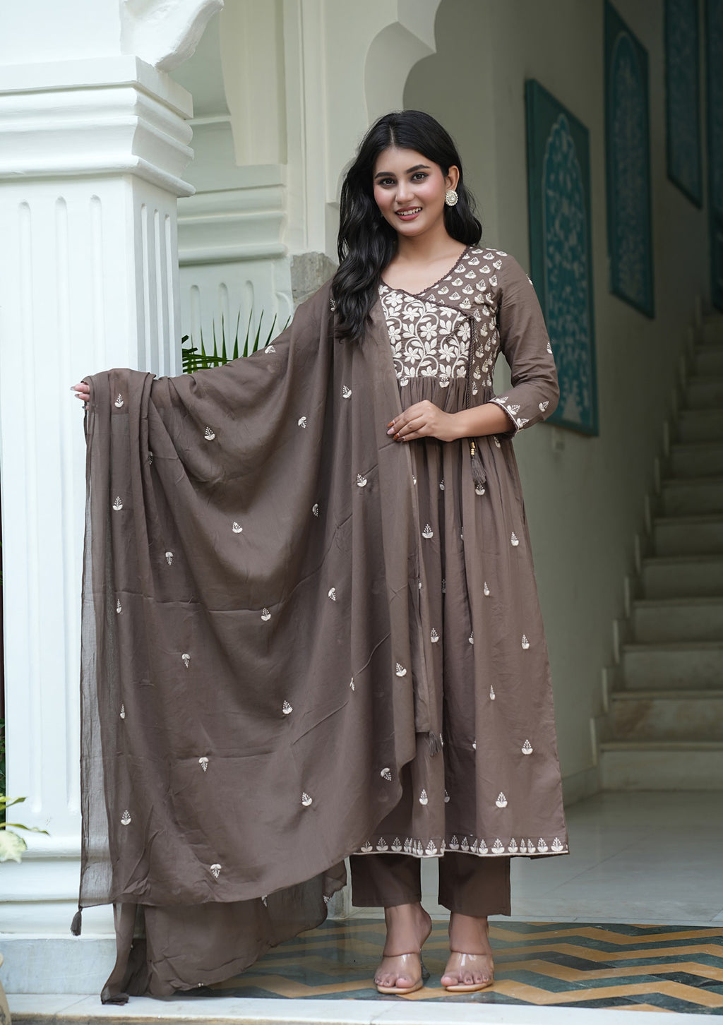 Cotton Embroidered Kurta Set