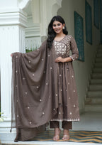 Cotton Embroidered Kurta Set