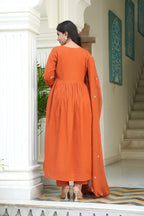 Cotton Embroidered Kurta Set