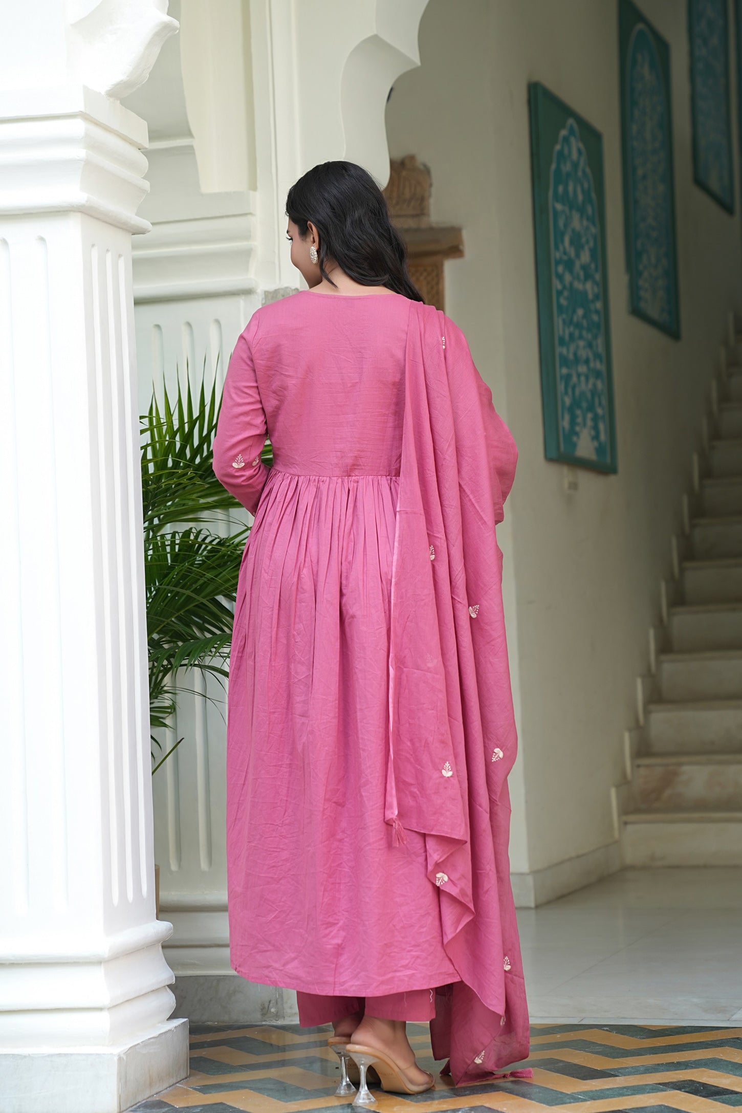 Cotton Embroidered Kurta Set