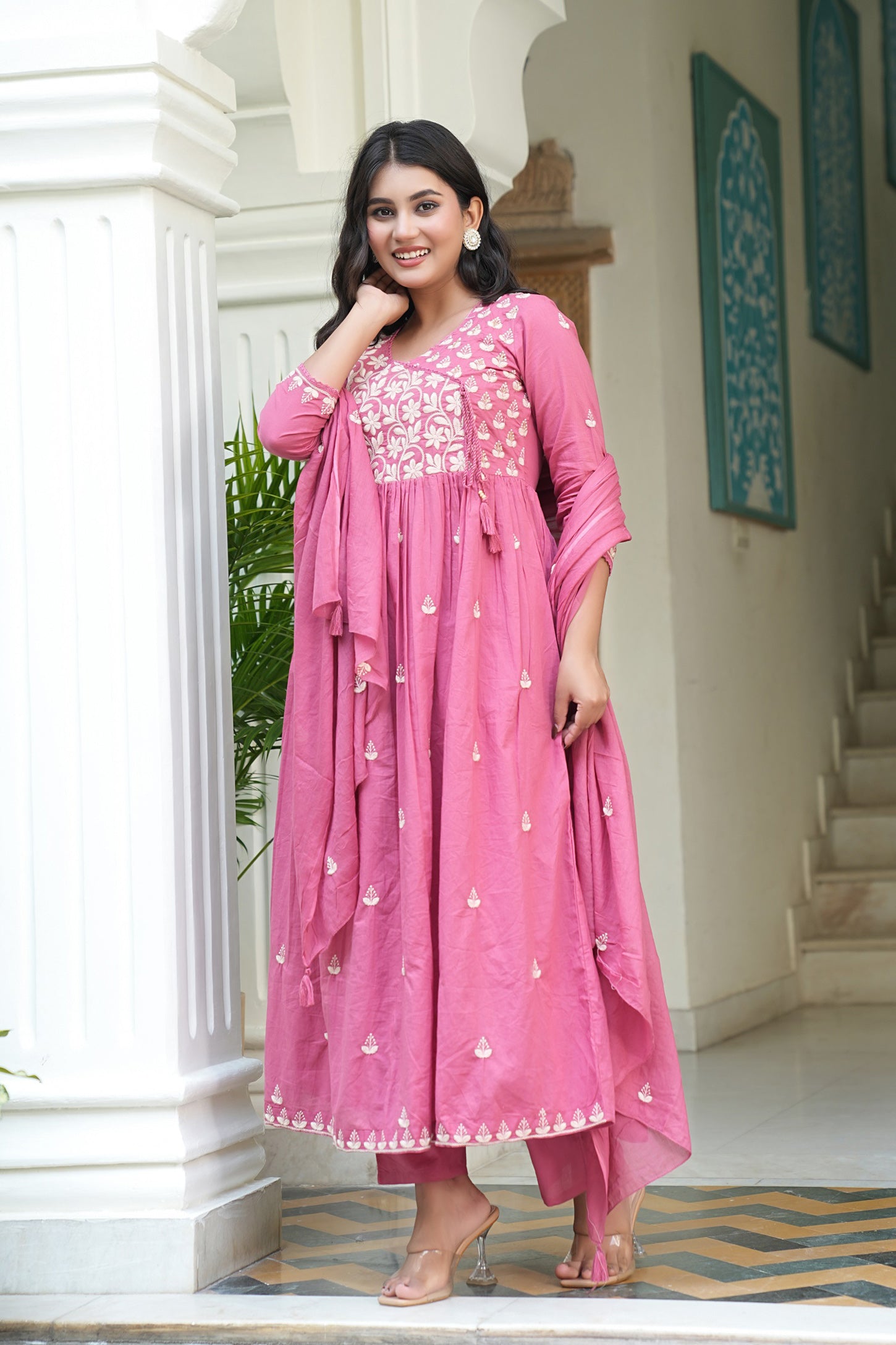 Cotton Embroidered Kurta Set