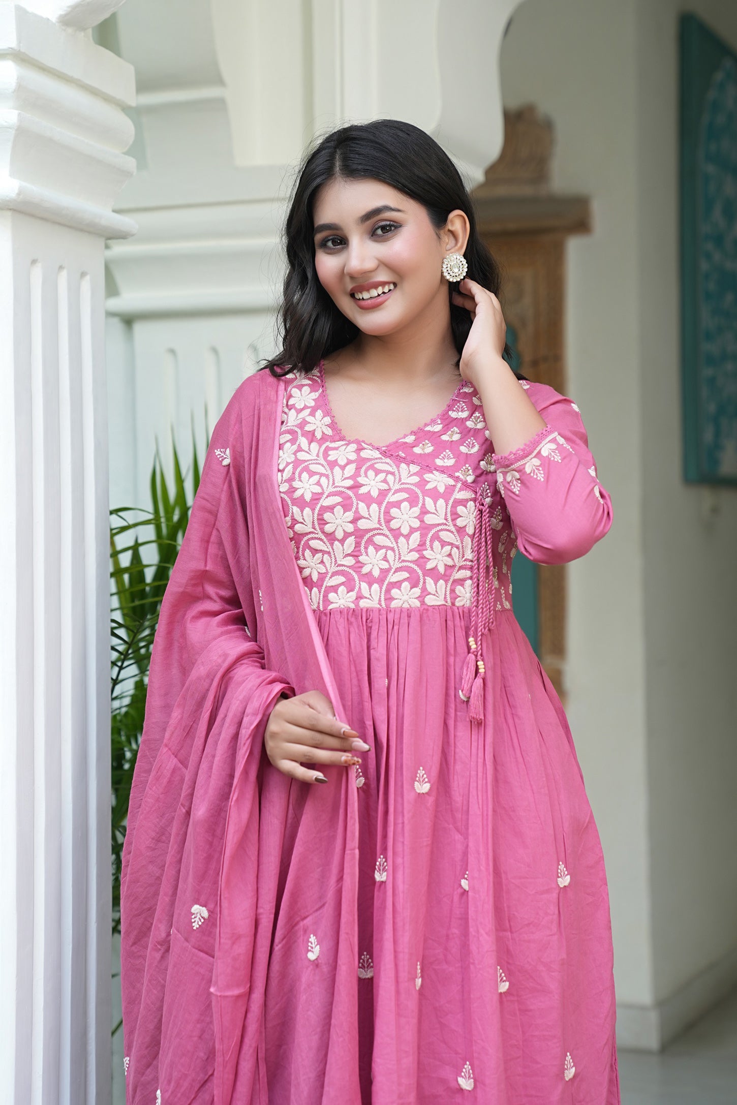 Cotton Embroidered Kurta Set