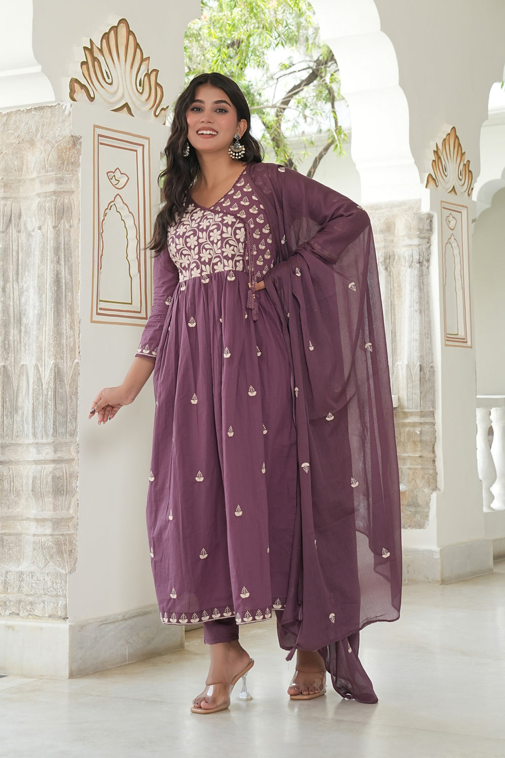 Cotton Embroidered Kurta Set