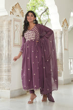 Cotton Embroidered Kurta Set