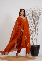 Cotton Embroidered Kurta Set