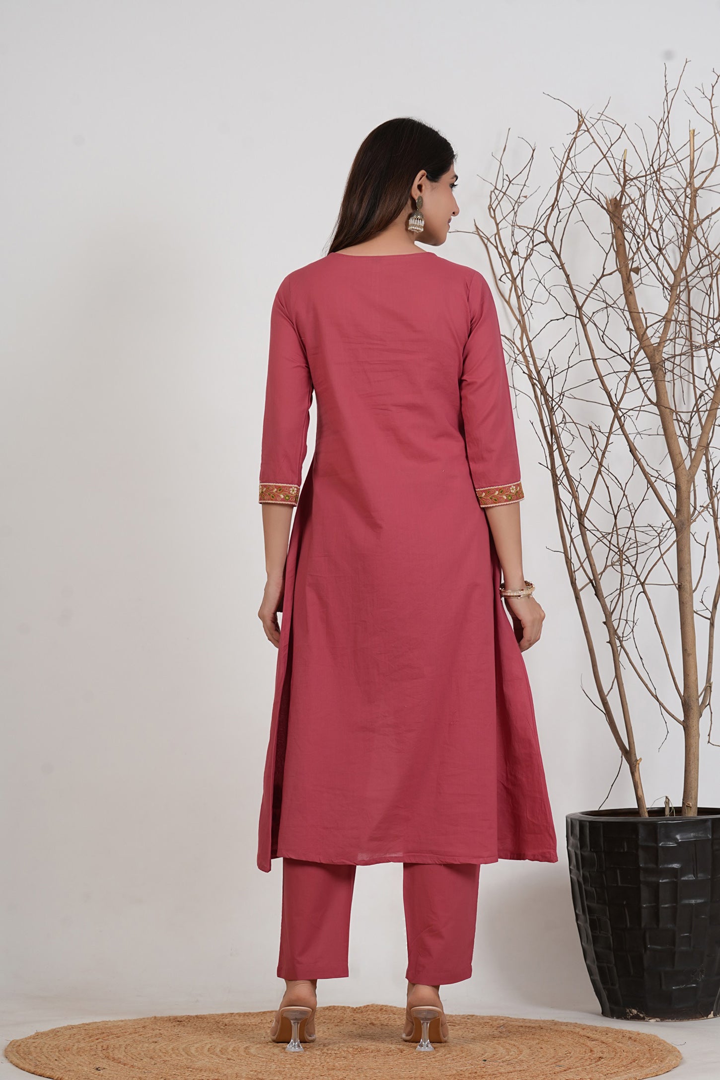 Cotton Embroidered Kurta Set