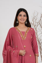 Cotton Embroidered Kurta Set