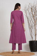 Cotton Embroidered Kurta Set