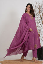 Cotton Embroidered Kurta Set