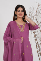 Cotton Embroidered Kurta Set