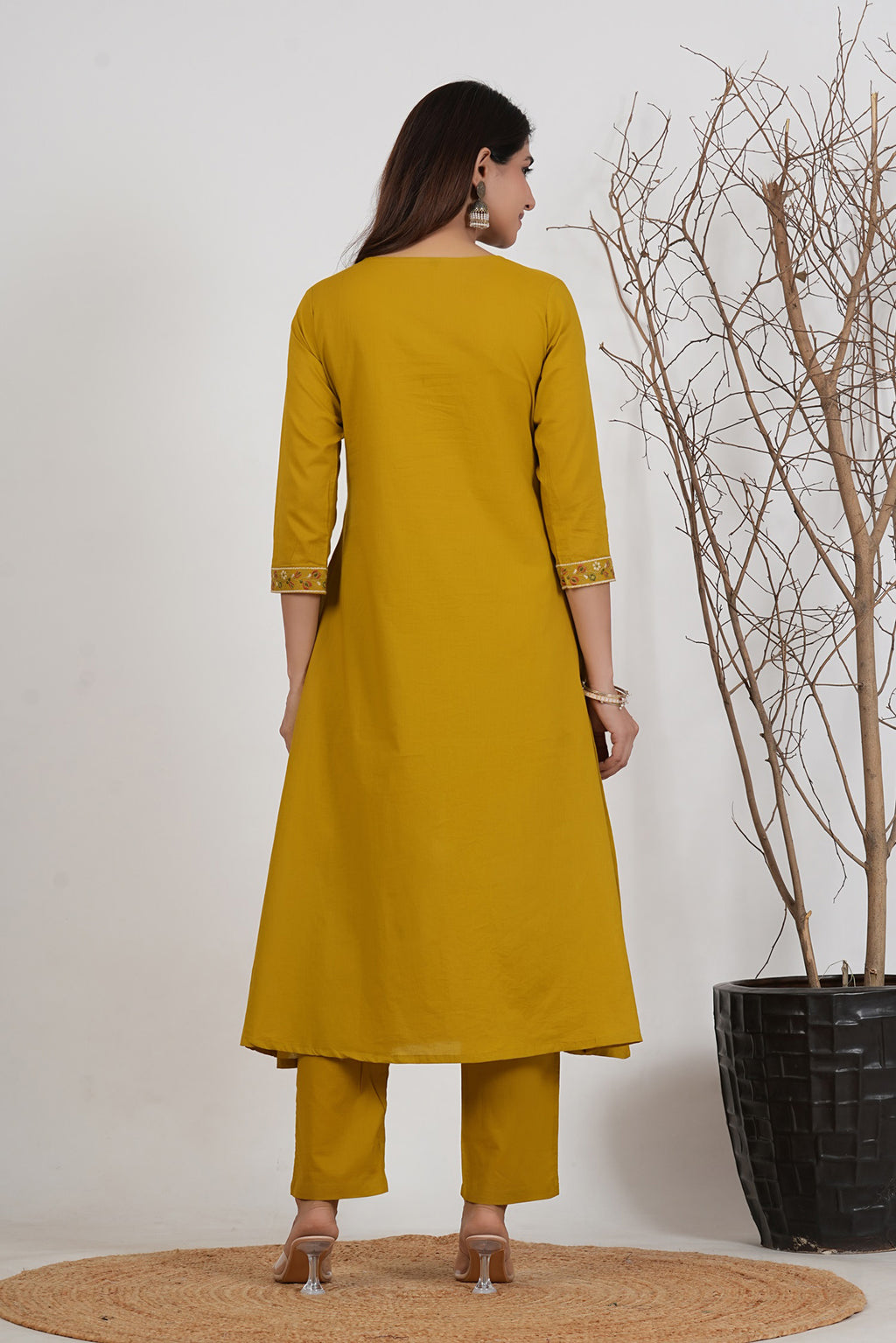 Cotton Embroidered Kurta Set