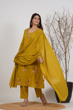 Cotton Embroidered Kurta Set