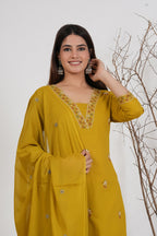 Cotton Embroidered Kurta Set