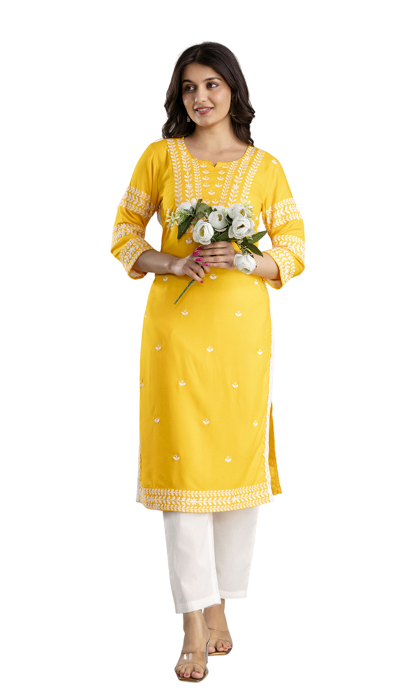 Rayon Embroidered Kurta
