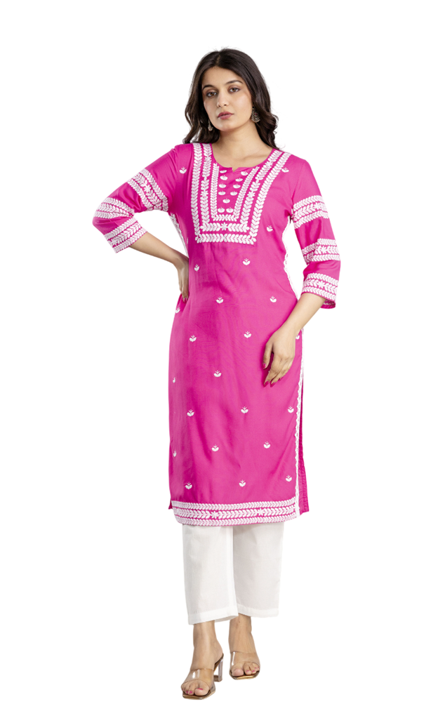 Rayon Embroidered Kurta