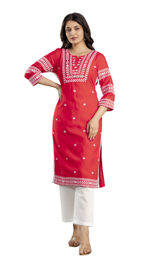 Rayon Embroidered Kurta