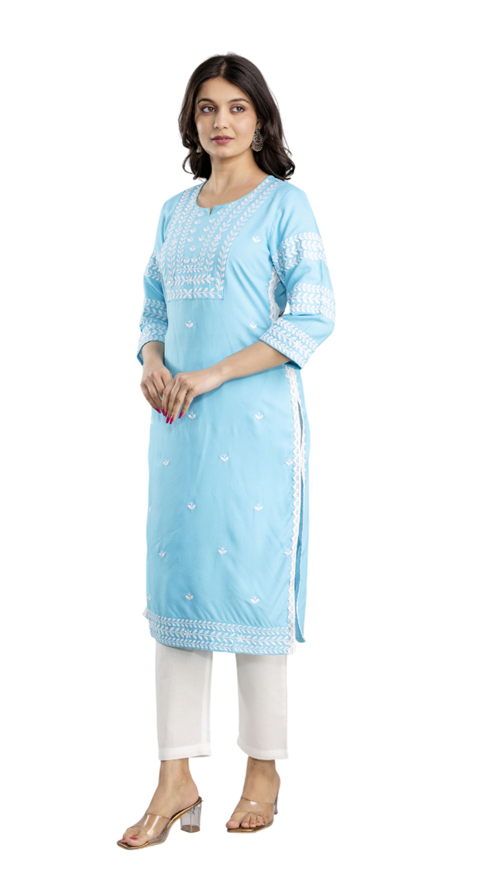Rayon Embroidered Kurta