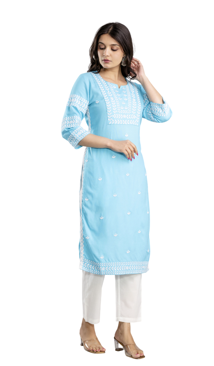 Rayon Embroidered Kurta