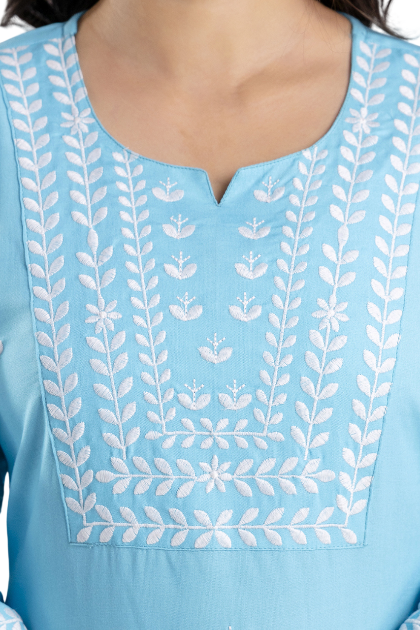 Rayon Embroidered Kurta