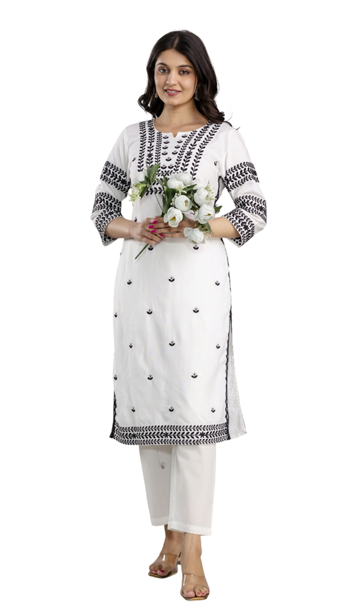 Rayon Embroidered Kurta