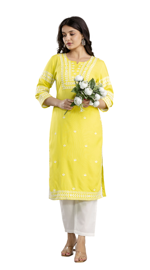 Rayon Embroidered Kurta
