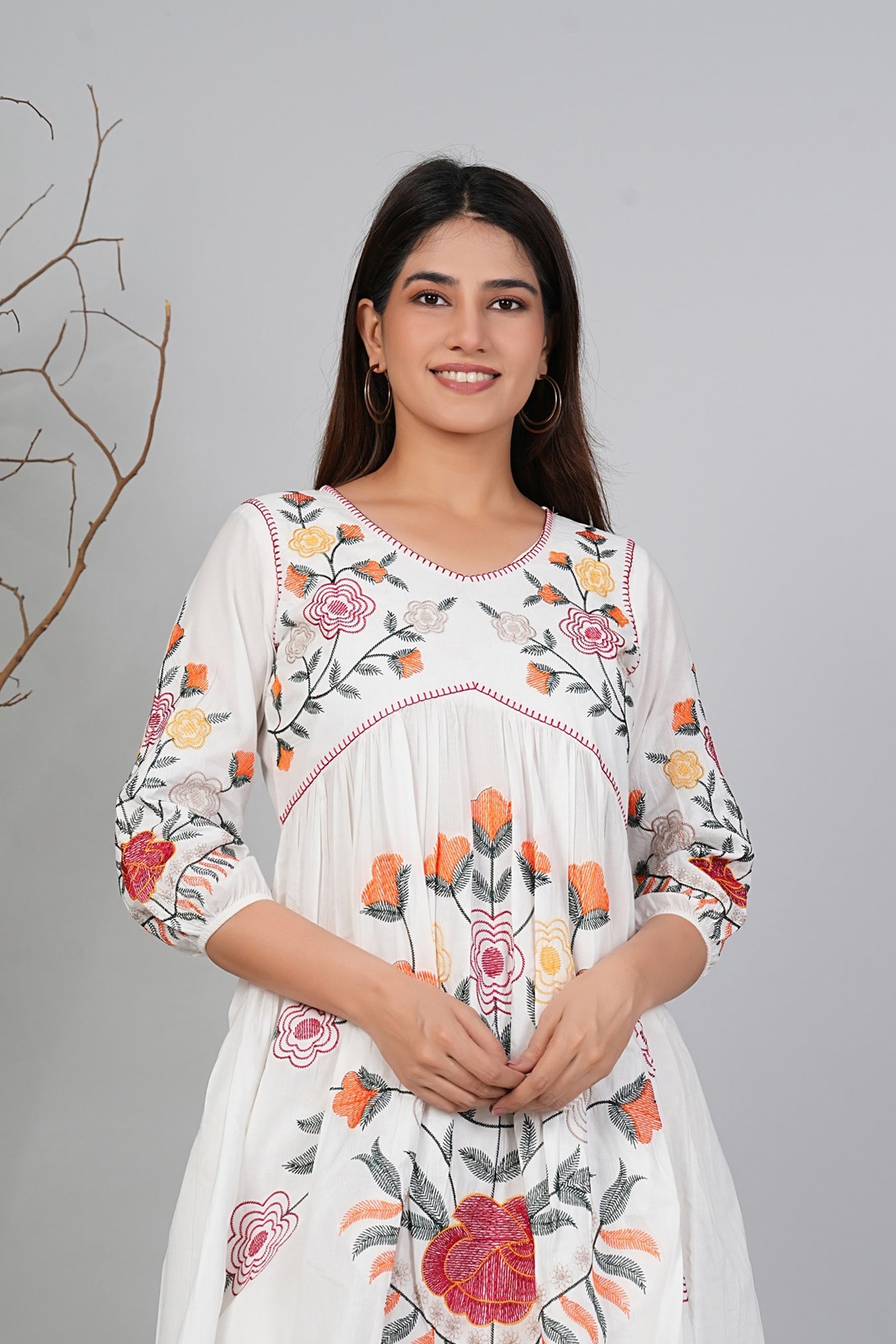 Cotton Embroidered Co-Ord Set