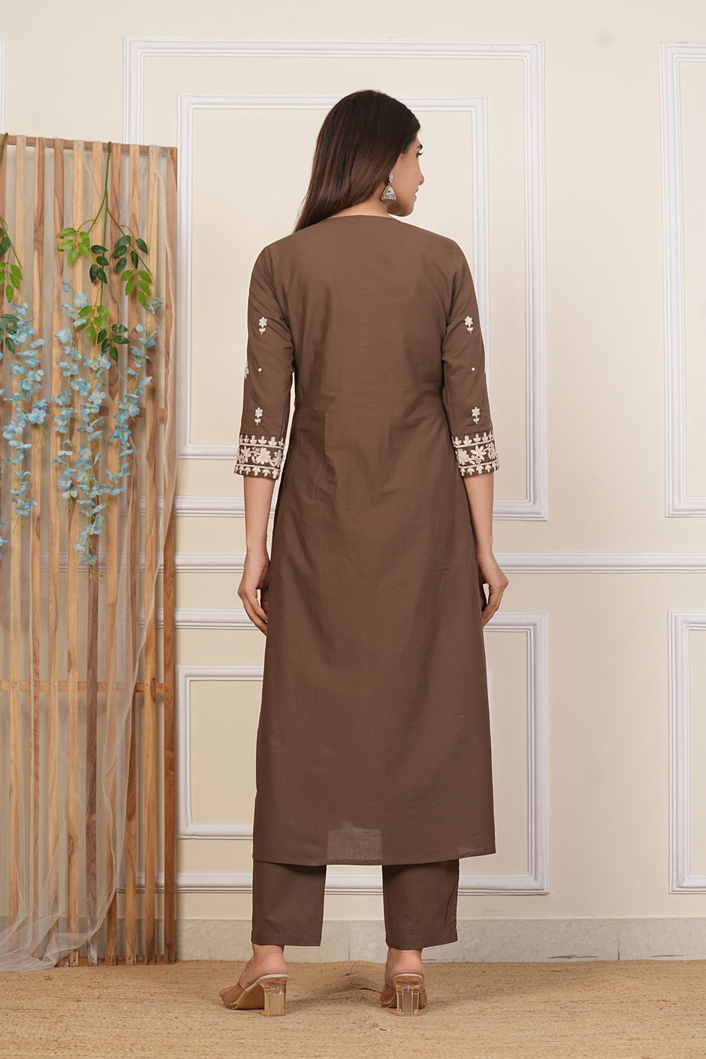 Cotton Embroidered Kurta Set